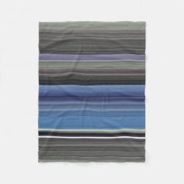 Abstrakt nr 1: Blå och grått Fleecefilt