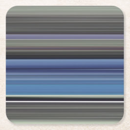 Abstrakt nr 1: Blå och grått Underlägg Papper Kvadrat