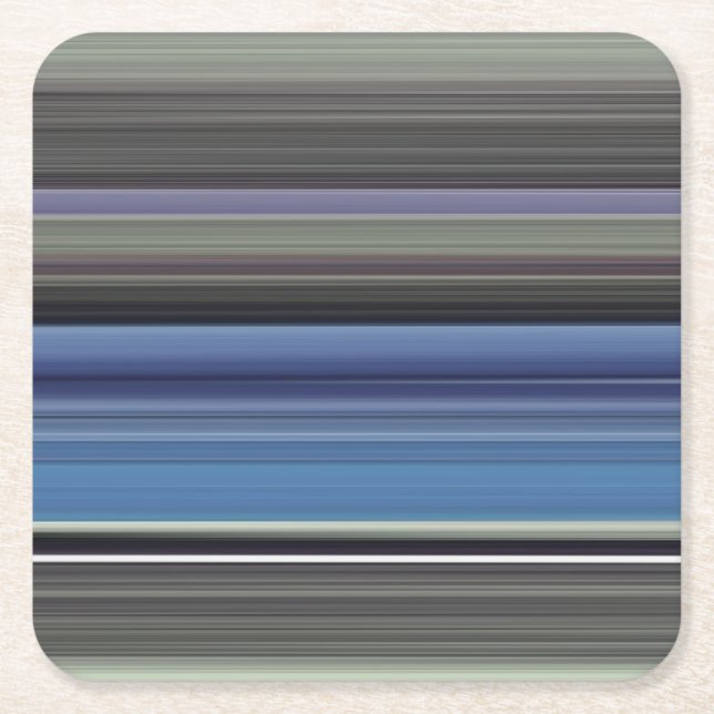 Abstrakt nr 1: Blå och grått Underlägg Papper Kvadrat (Framsidan)