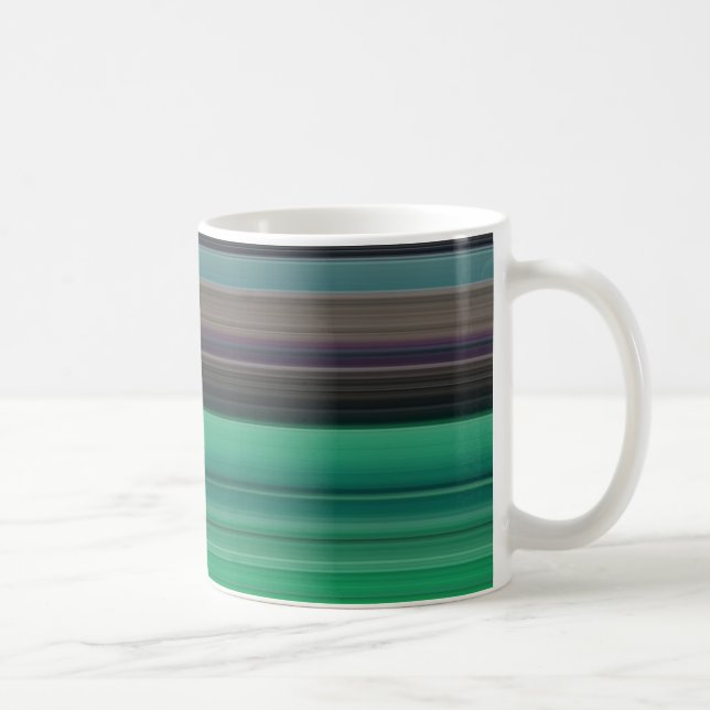 Abstrakt nr 1: Grönt och grått Kaffemugg (Höger)