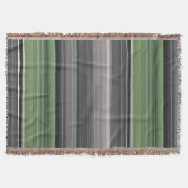 Abstrakt nr 1: Oliv grönt och grått Filt