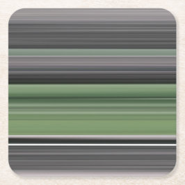 Abstrakt nr 1: Oliv grönt och grått Underlägg Papper Kvadrat