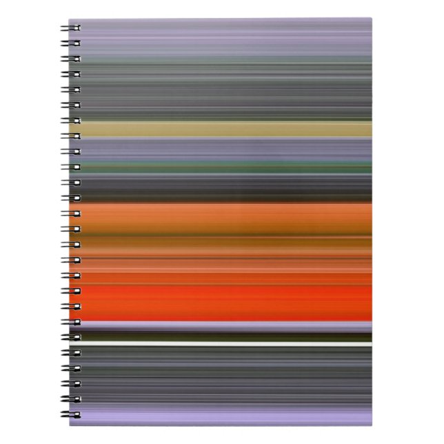 Abstrakt nr 1: Orange och grått Anteckningsbok Med Spiral (Framsidan)
