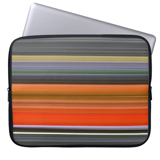 Abstrakt nr 1: Orange och grått Laptop Fodral (Framsidan)