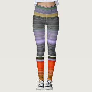 Abstrakt nr 1: Orange och grått Leggings