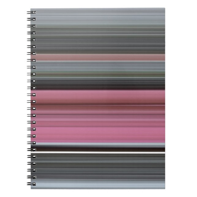 Abstrakt nr 1: Rosa och grått Anteckningsbok Med Spiral (Framsidan)
