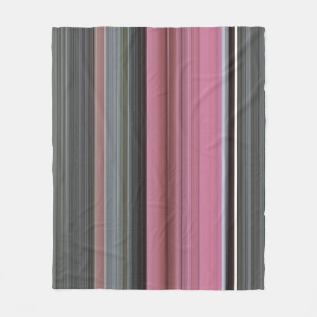 Abstrakt nr 1: Rosa och grått Fleecefilt (Framsidan)