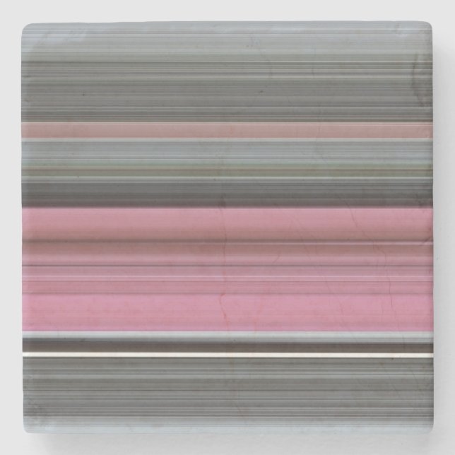 Abstrakt nr 1: Rosa och grått Stenunderlägg (Framsidan)