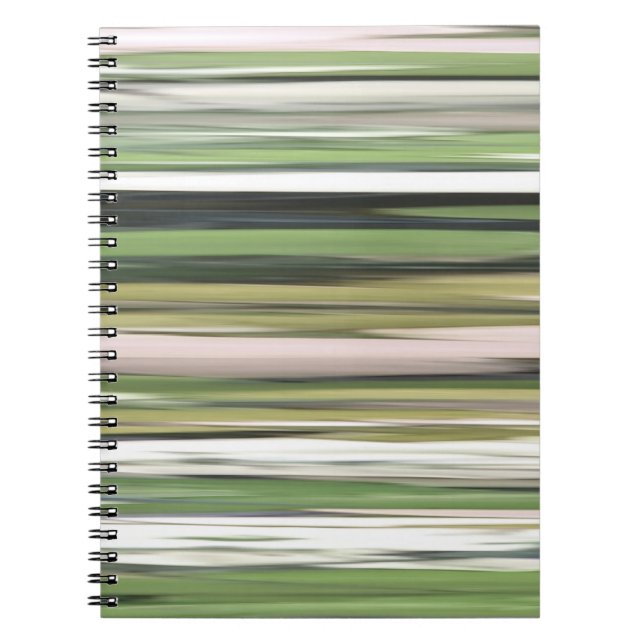 Abstrakt nr 2: Oliv grönt oskärpa Anteckningsbok Med Spiral (Framsidan)