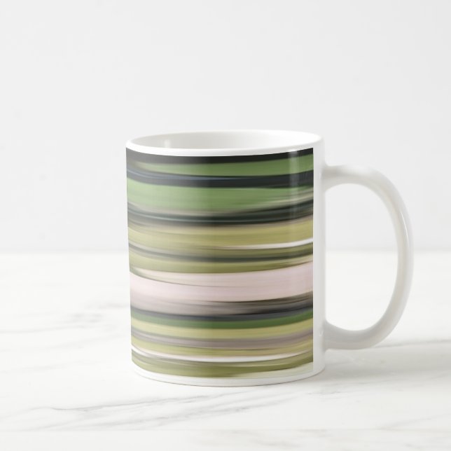 Abstrakt nr 2: Oliv grönt oskärpa Kaffemugg (Höger)