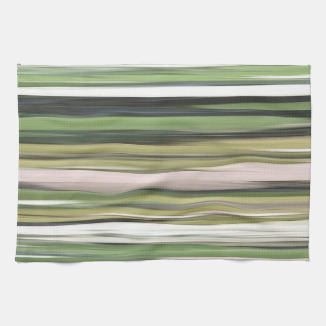 Abstrakt nr 2: Oliv grönt oskärpa Kökshandduk (Horisontell)