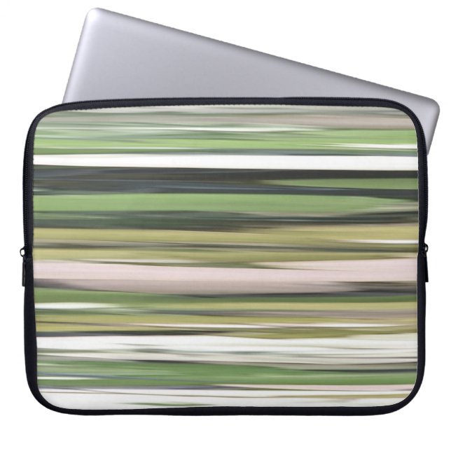 Abstrakt nr 2: Oliv grönt oskärpa Laptop Sleeve (Framsidan)