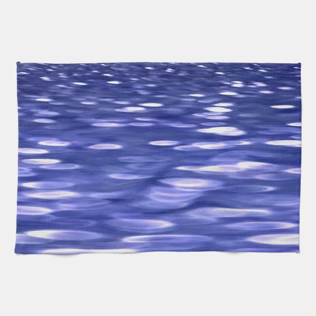 Abstrakt nr 3: Blå shimmer Kökshandduk (Horisontell)