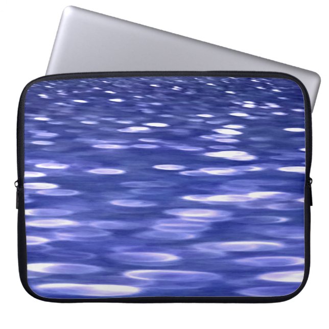 Abstrakt nr 3: Blå shimmer Laptop Fodral (Framsidan)