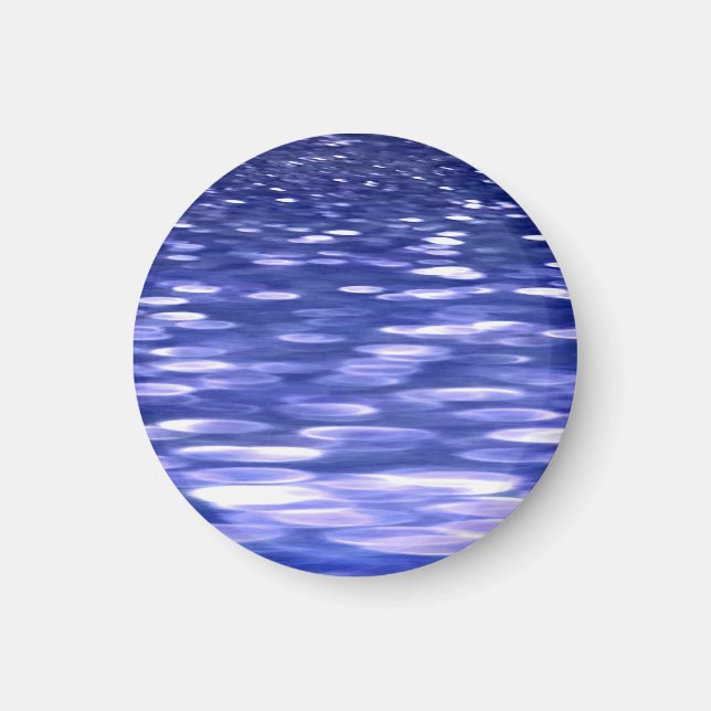 Abstrakt nr 3: Blå shimmer Magnet (Framsidan)