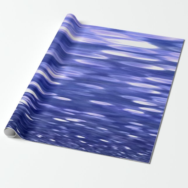 Abstrakt nr 3: Blå shimmer Presentpapper (Utrullad)