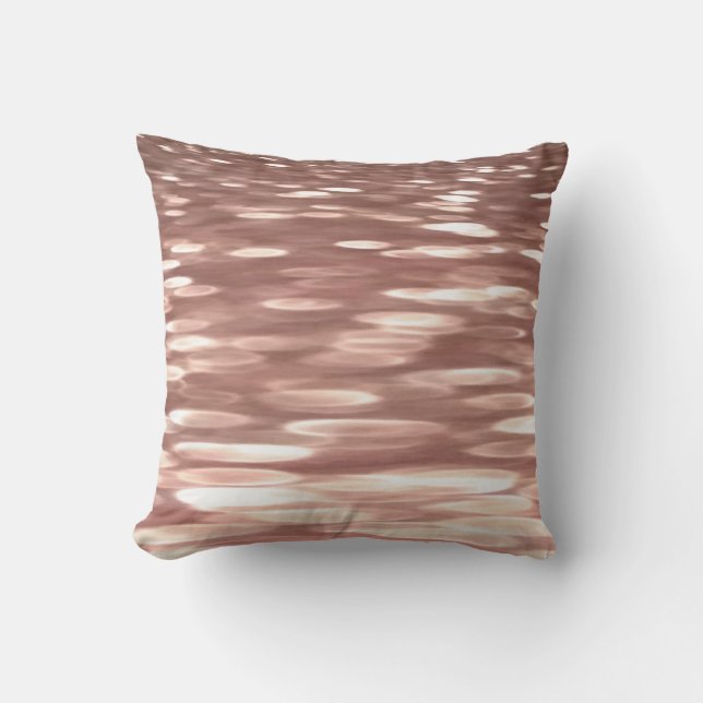 Abstrakt nr 3: Copper Ro Guld shimmer Kudde (Framsida)