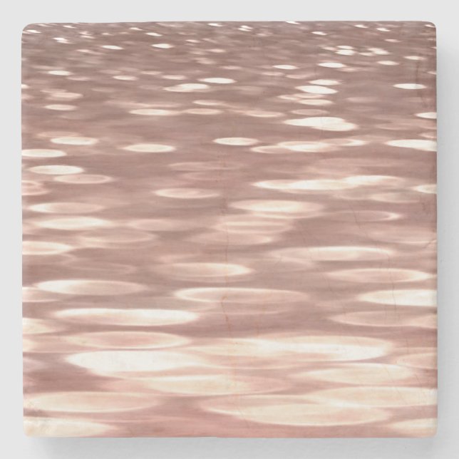 Abstrakt nr 3: Copper Ro Guld shimmer Stenunderlägg (Framsidan)
