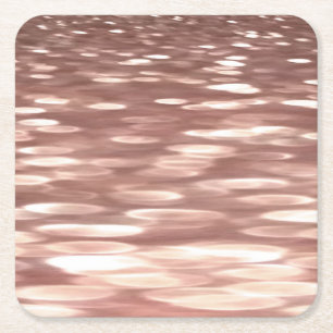 Abstrakt nr 3: Copper Ro Guld shimmer Underlägg Papper Kvadrat