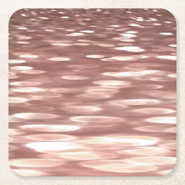 Abstrakt nr 3: Copper Ro Guld shimmer Underlägg Papper Kvadrat (Framsidan)