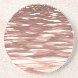 Abstrakt nr 3: Copper Ro Guld shimmer Underlägg Sandsten