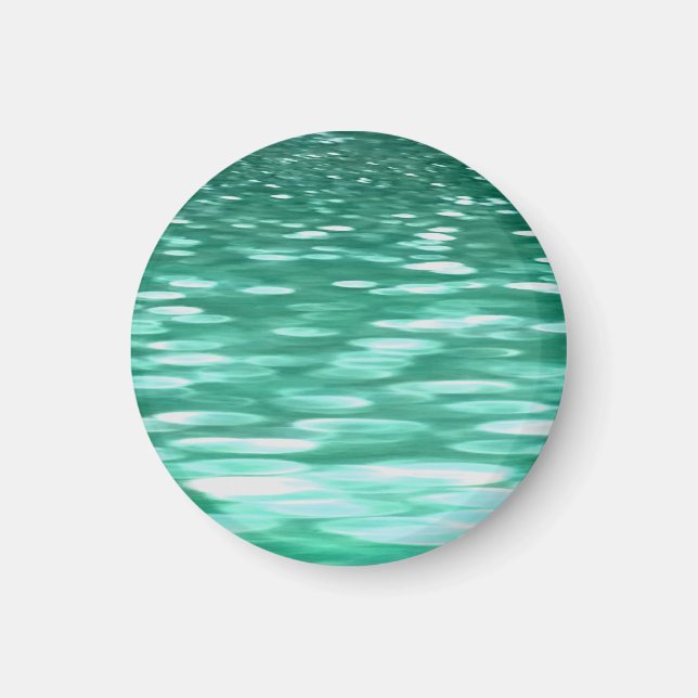 Abstrakt nr 3: Grönt Shimmer Magnet (Framsidan)