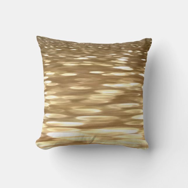 Abstrakt nr 3: Guld shimmer Kudde (Framsida)