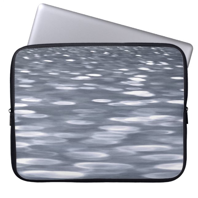 Abstrakt nr 3: Gunmetal shimmer Laptop Sleeve (Framsidan)