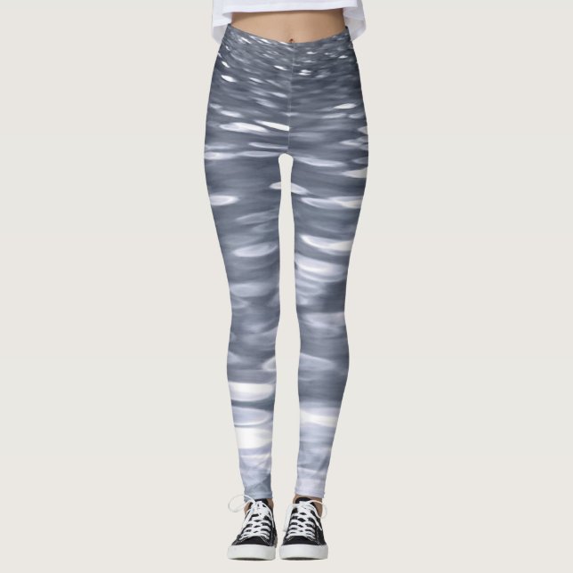Abstrakt nr 3: Gunmetal shimmer Leggings (Framsida)