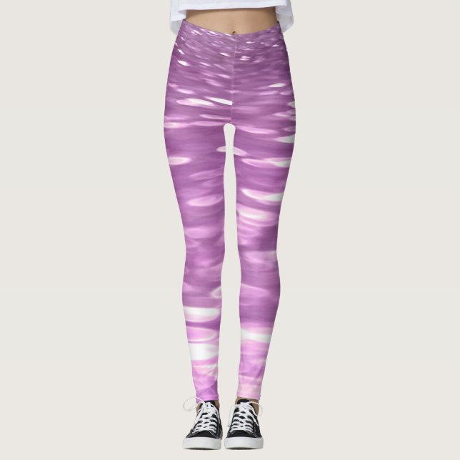 Abstrakt nr 3: Lilac Shimmer Leggings (Framsida)