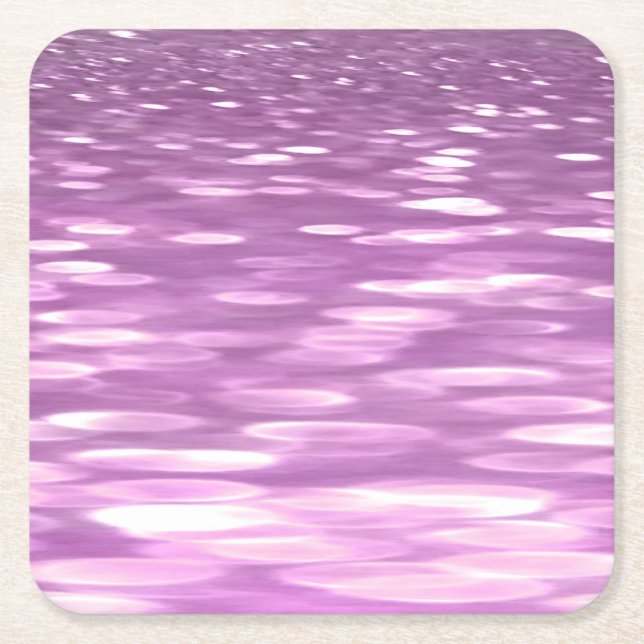 Abstrakt nr 3: Lilac Shimmer Underlägg Papper Kvadrat (Framsidan)