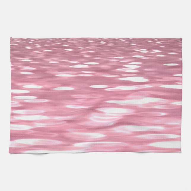 Abstrakt nr 3: Rosa shimmer Kökshandduk (Horisontell)
