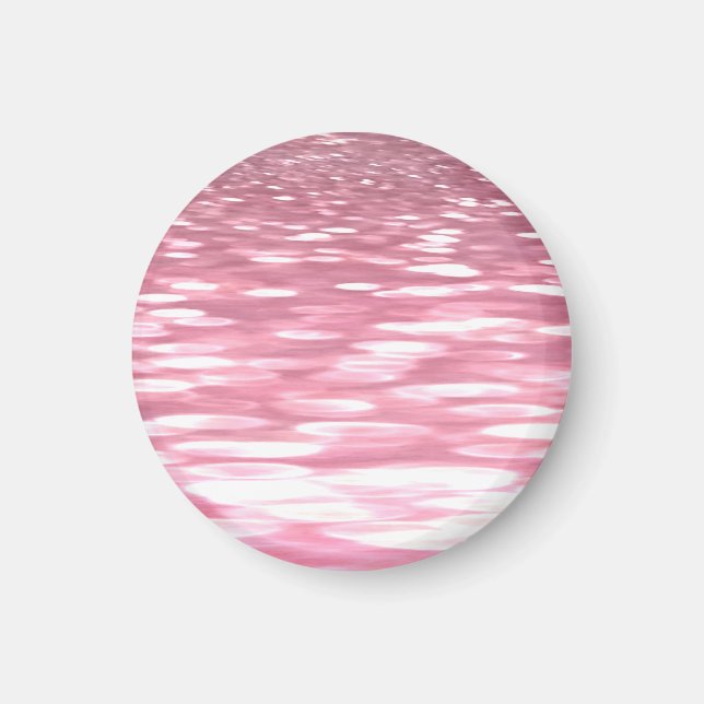 Abstrakt nr 3: Rosa shimmer Magnet (Framsidan)