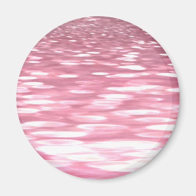 Abstrakt nr 3: Rosa shimmer Magnet (Framsidan)
