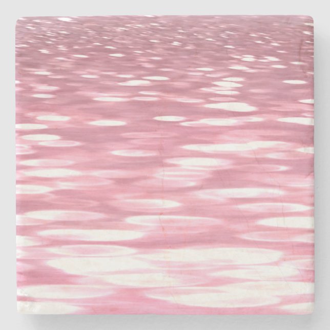 Abstrakt nr 3: Rosa shimmer Stenunderlägg (Framsidan)
