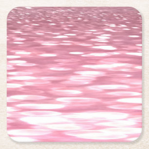 Abstrakt nr 3: Rosa shimmer Underlägg Papper Kvadrat