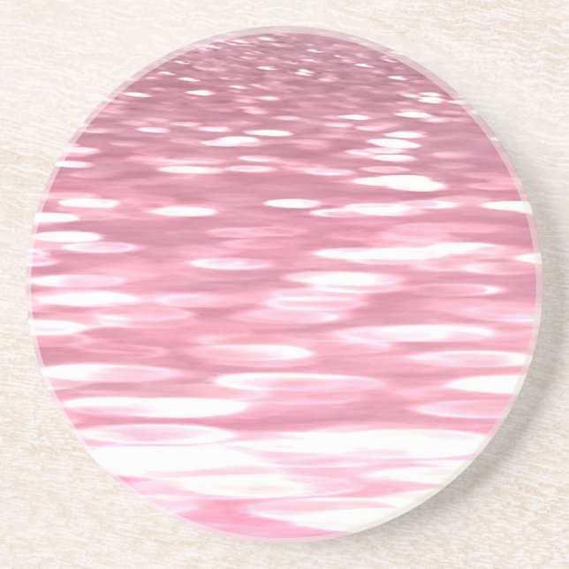 Abstrakt nr 3: Rosa shimmer Underlägg Sandsten (Framsidan)