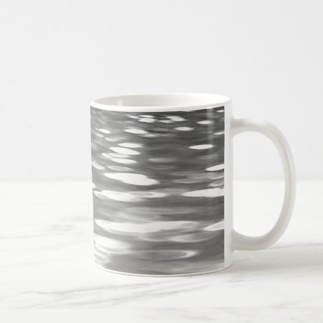 Abstrakt nr 3: Silver grått shimmer Kaffemugg (Höger)