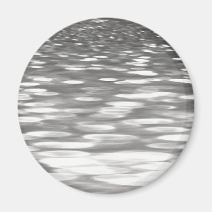 Abstrakt nr 3: Silver grått shimmer Magnet
