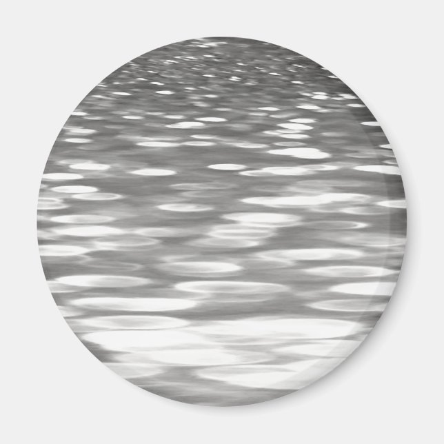 Abstrakt nr 3: Silver grått shimmer Magnet (Framsidan)