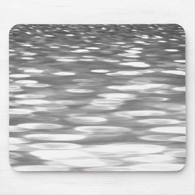 Abstrakt nr 3: Silver grått shimmer Musmatta (Framsidan)