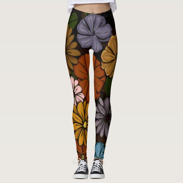 Abstrakt nr 418 leggings (Framsida)