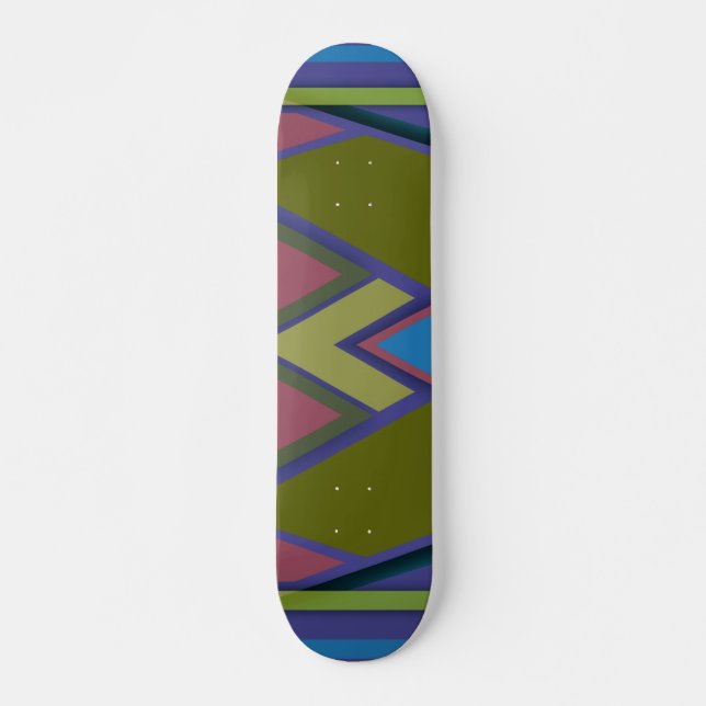 Abstrakt nr 575 skateboard bräda 19,5 cm (Framsida)