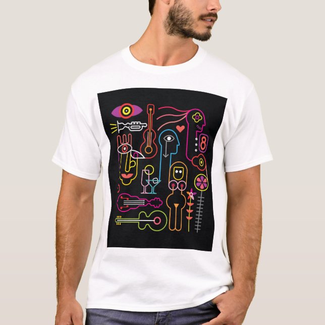 Abstrakt Ny konsdesign T Shirt (Framsida)