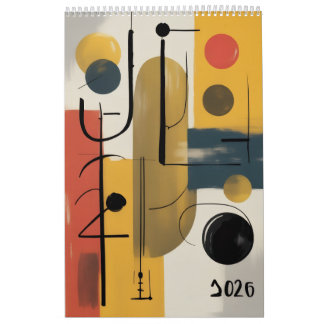 Abstrakt Nyår 2026 Kalender