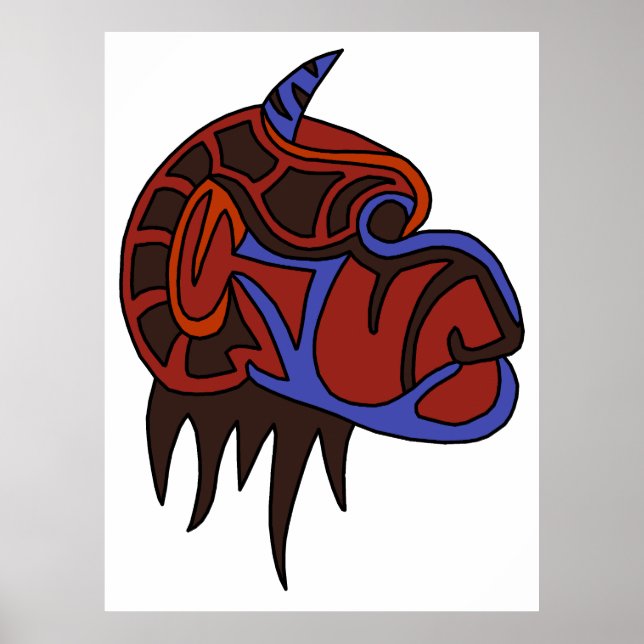 Abstrakt, nyckelhuvud 1 poster (Framsidan)