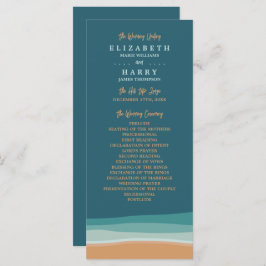 Abstrakt Ocean Beach Wedding Program