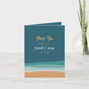 Abstrakt Ocean Beach Wedding Tack Kort