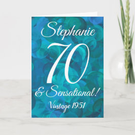 Abstrakt Ocean Blue Teal 70 och Sensational Kort