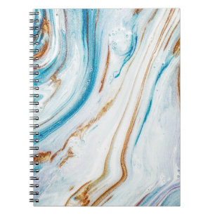 Abstrakt Ocean Luxury Marble Swirls Anteckningsbok